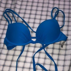 bombshell blue bikini top aerie